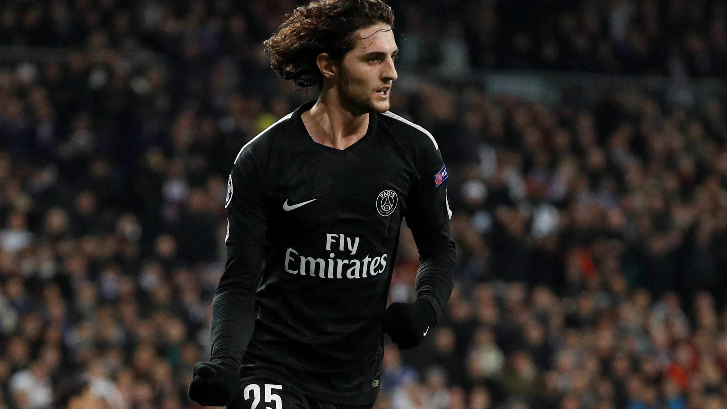 Rabiot, durante el partido del PSG