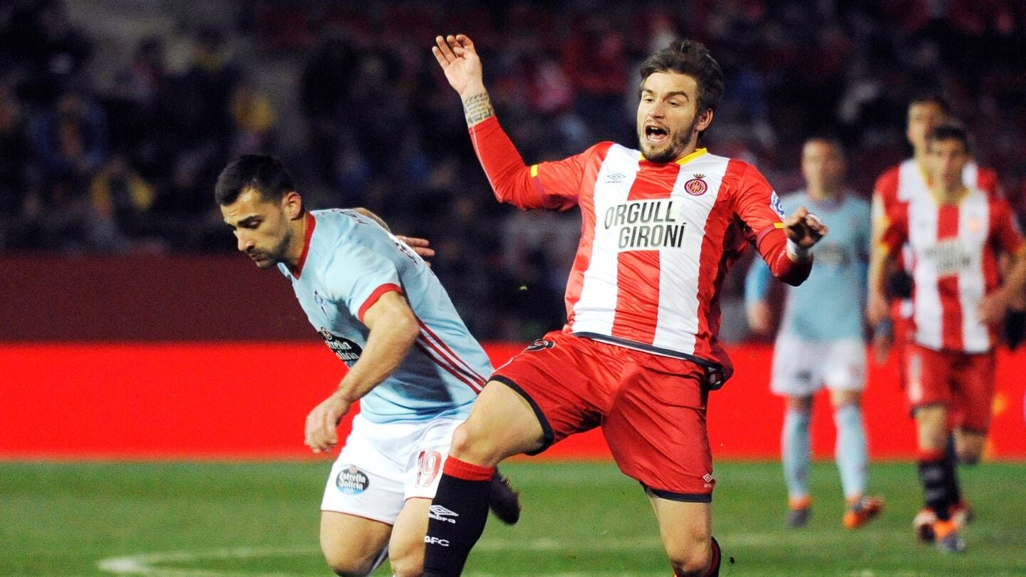 Portu, durante el partido ante el Celta