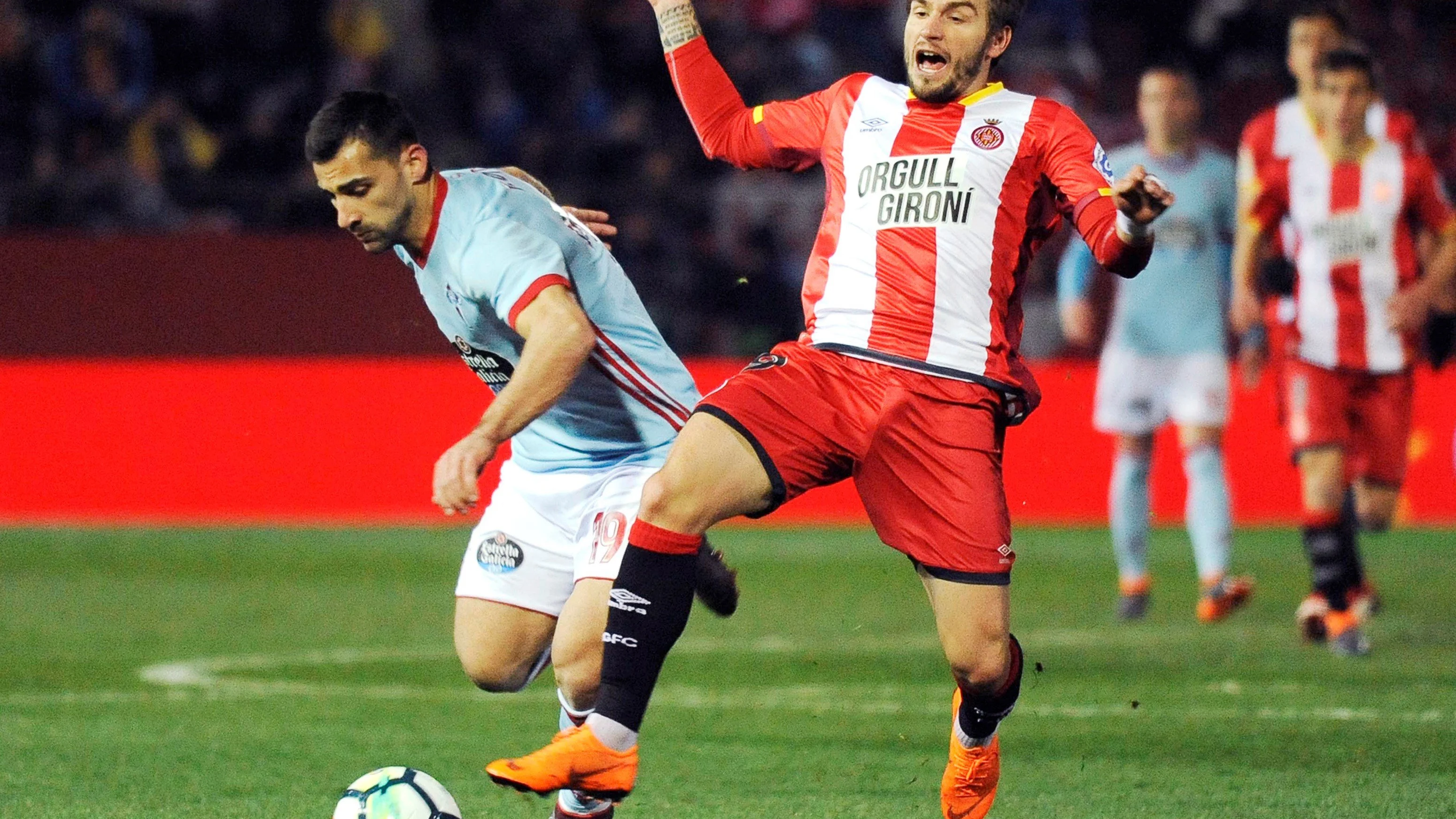 Portu, durante el partido ante el Celta