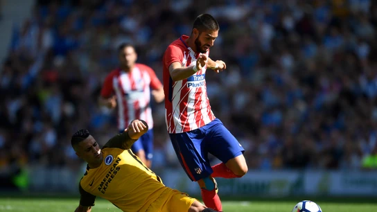 Carrasco, durante un partido de pretemporada Carrasco, durante un partido de pretemporada