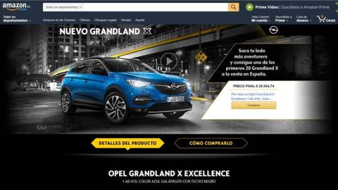 Opel Grandland X en la pagina de Amazon