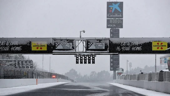 El circuito de Montmeló, completamente nevado El circuito de Montmeló, completamente nevado
