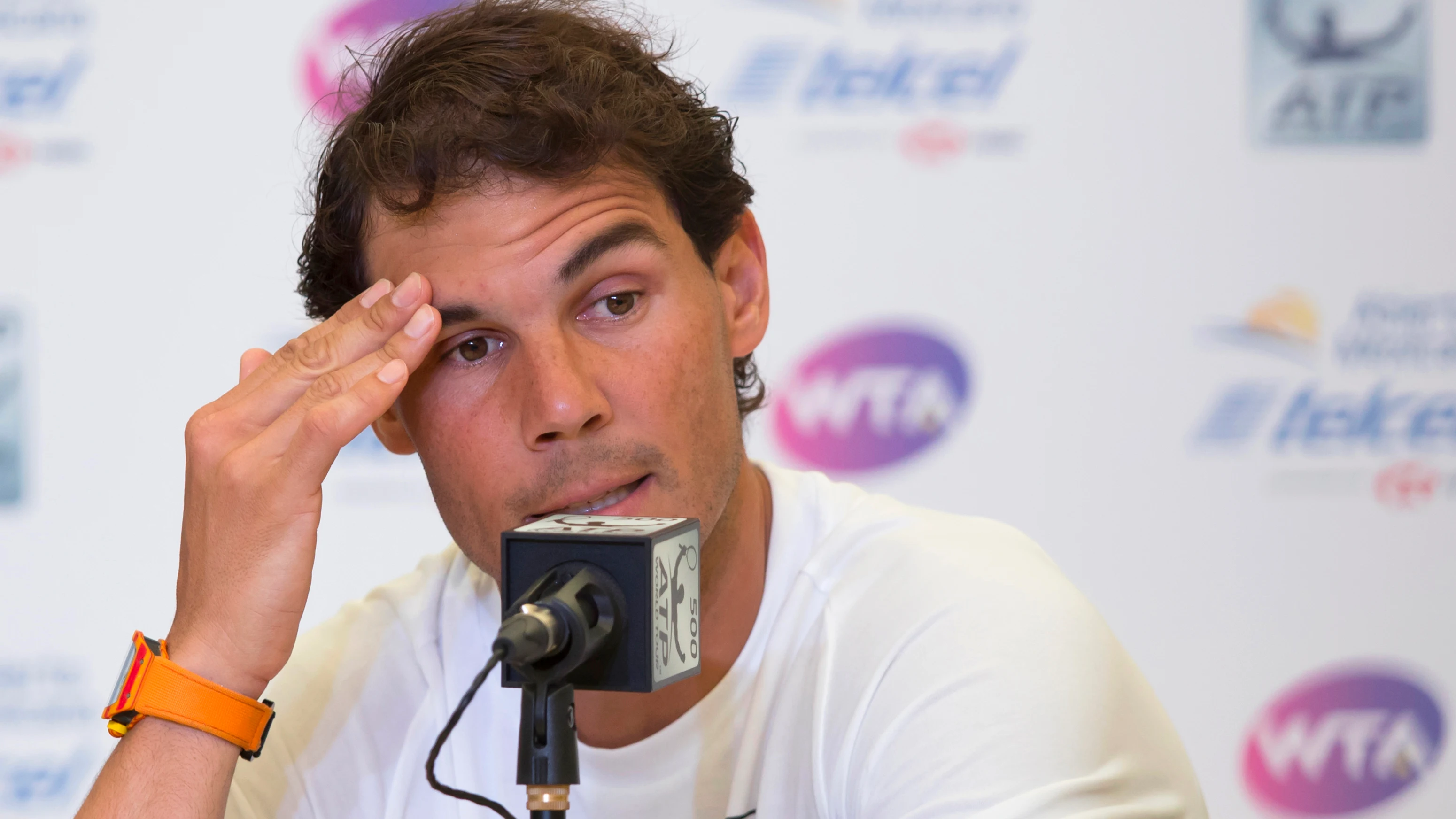 Nadal, durante la rueda de prensa