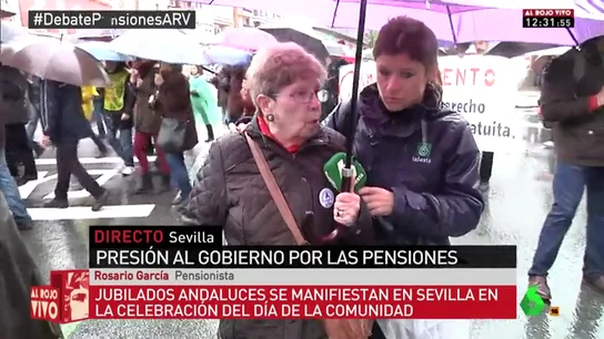Rosario García, pensionista Rosario García, pensionista