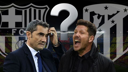 Valverde y Simeone, frente a frente en el Camp Nou