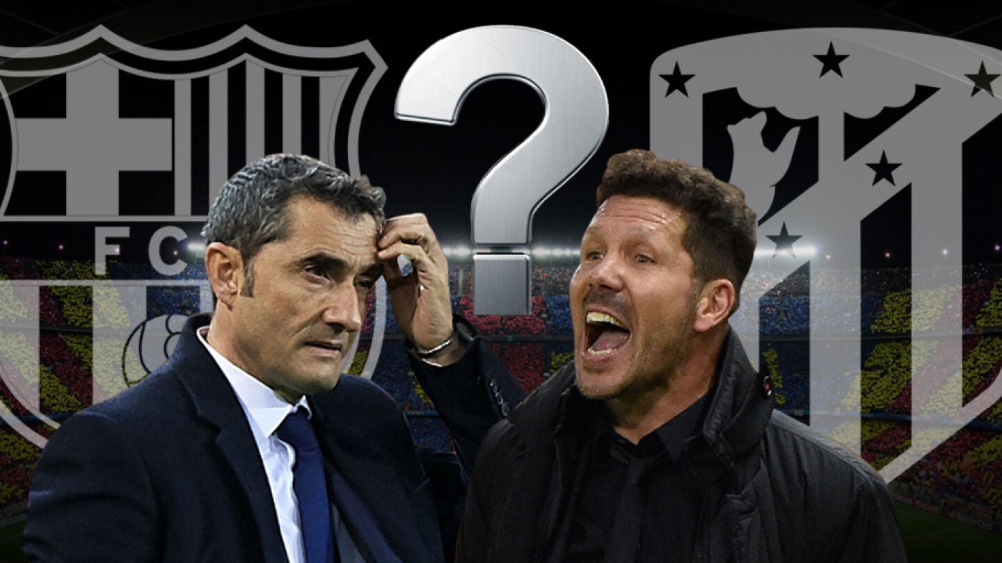 Valverde y Simeone, frente a frente en el Camp Nou