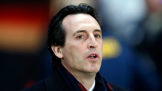 Emery, durante un partido del PSG Emery, durante un partido del PSG
