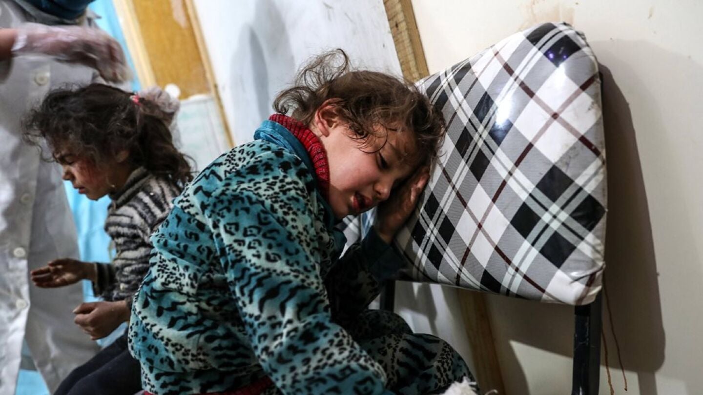 Ni&ntilde;a en un hospital en Duma