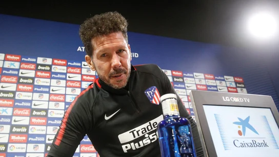 Simeone, antes de la rueda de prensa Simeone, antes de la rueda de prensa