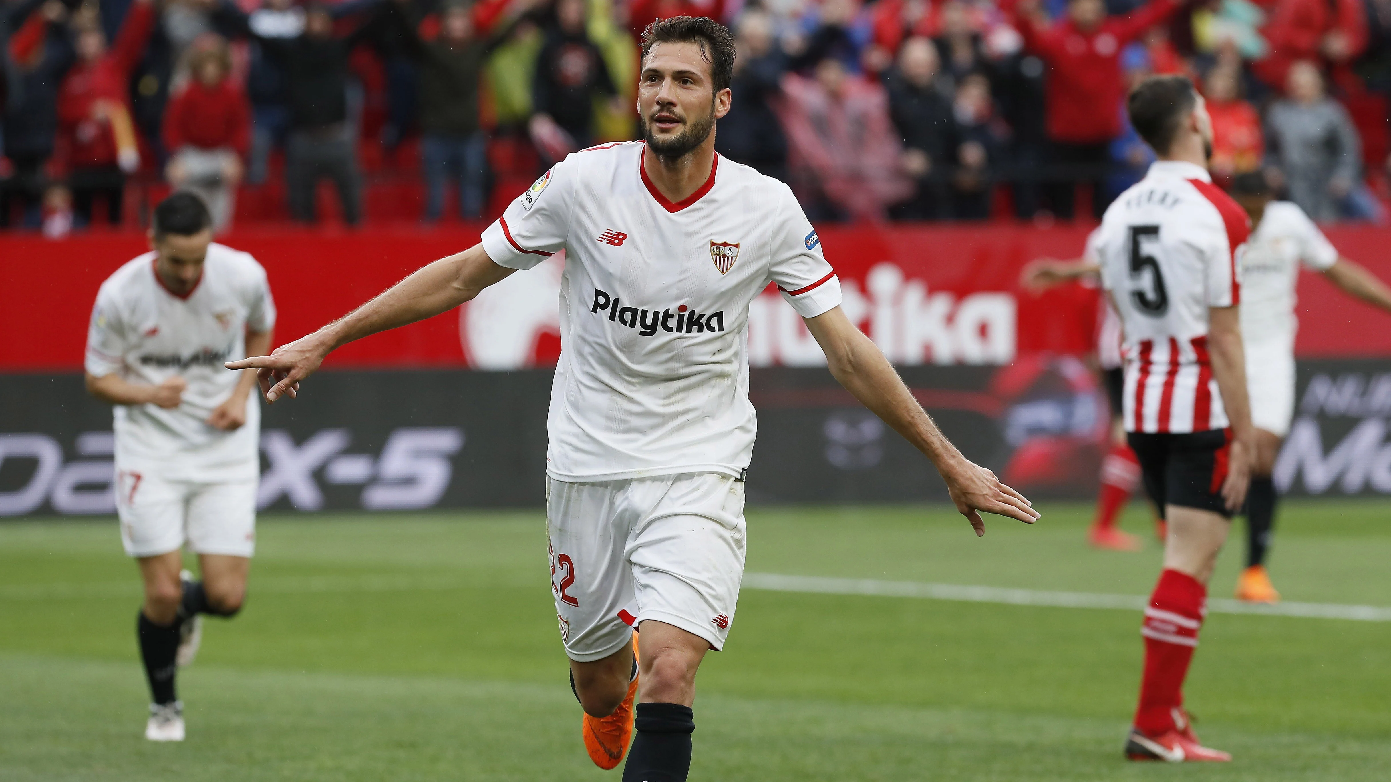 El 'Mudo' Vázquez celebra su gol contra el Athletic El 'Mudo' Vázquez celebra su gol contra el Athletic