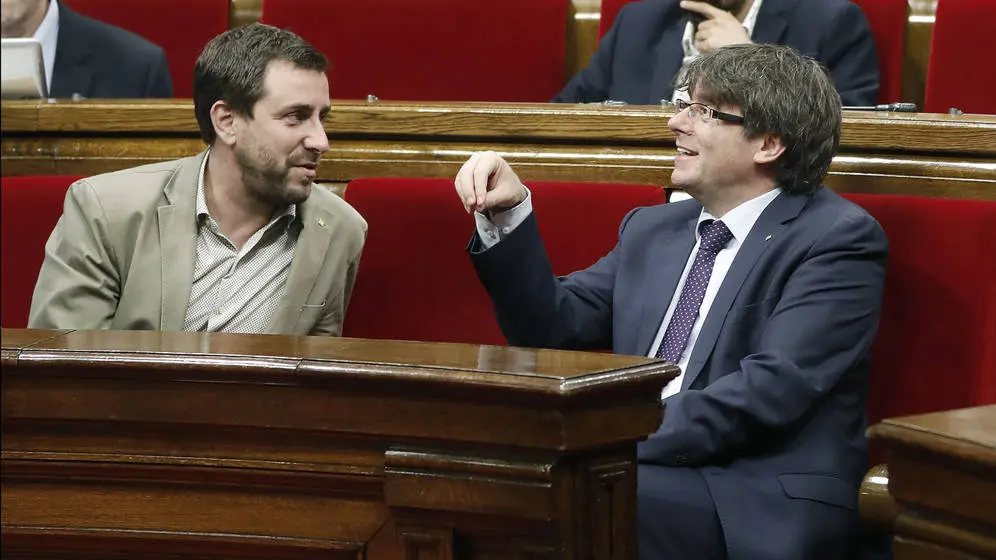 Toni Comín y Carles Puigdemont