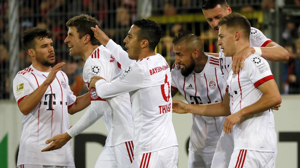 El Bayern celebra un gol