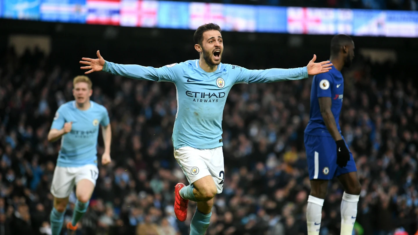 Bernardo Silva celebra un gol con el City Bernardo Silva celebra un gol con el City
