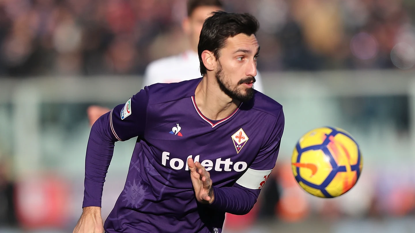 Astori, durante un partido con la Fiorentina Astori, durante un partido con la Fiorentina