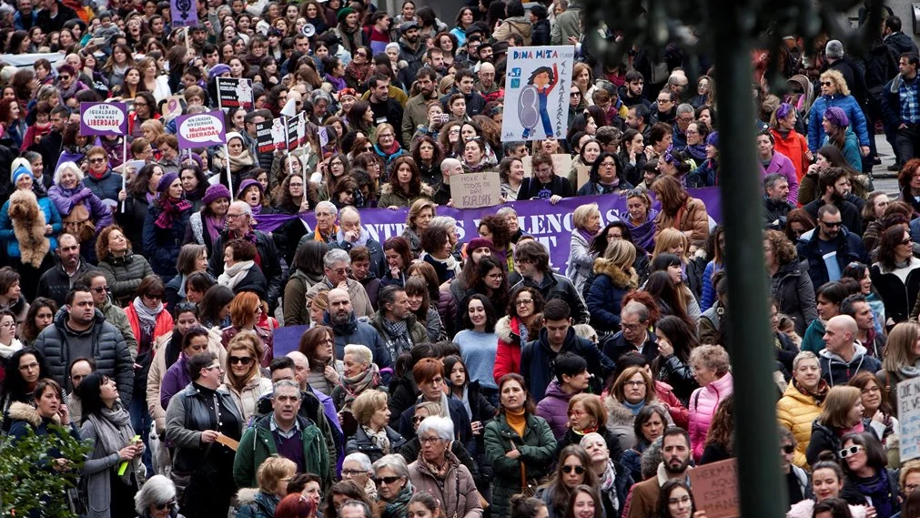 Manifestación de mujeres en Vigo