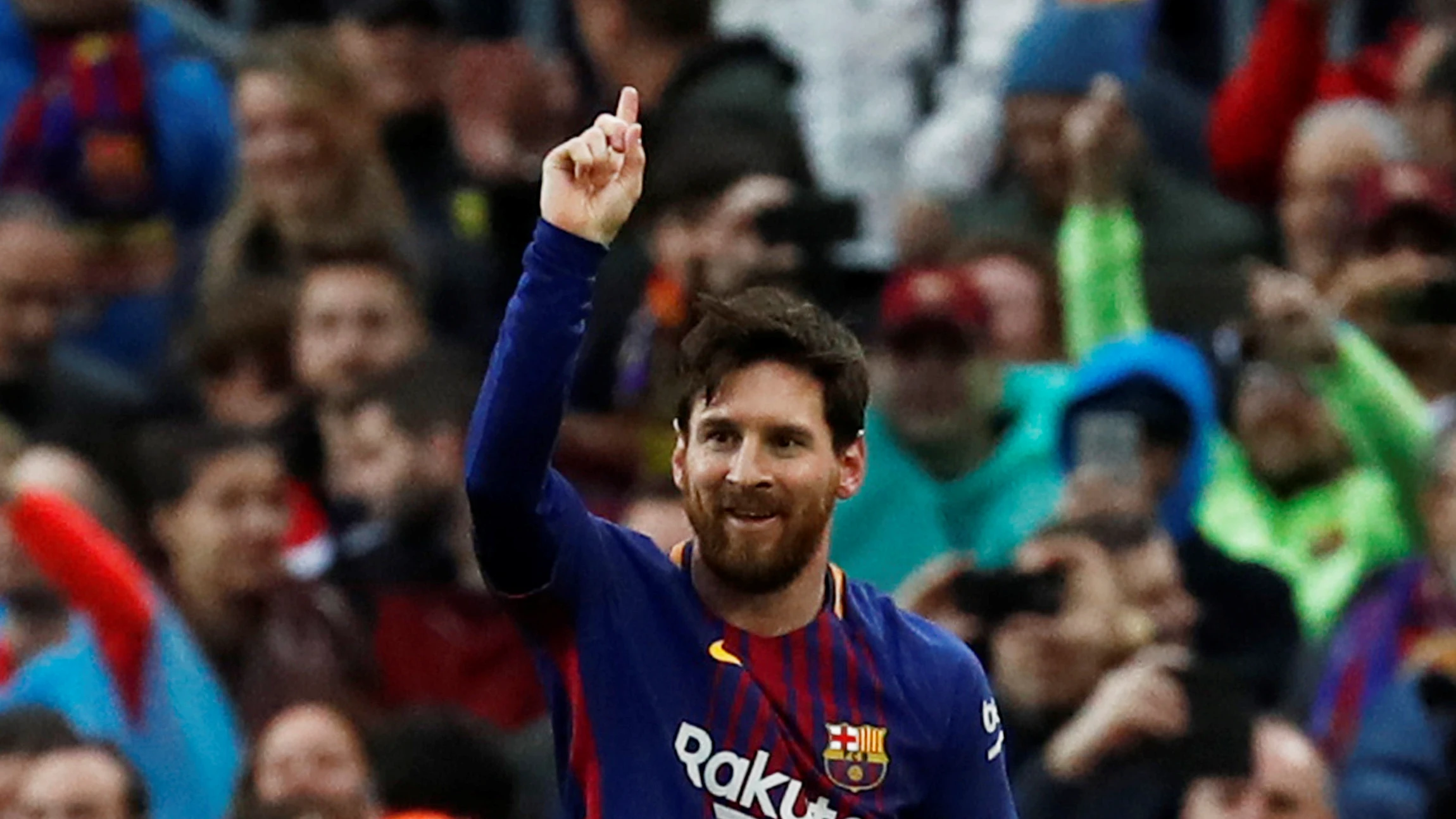 Messi marcando el gol 600