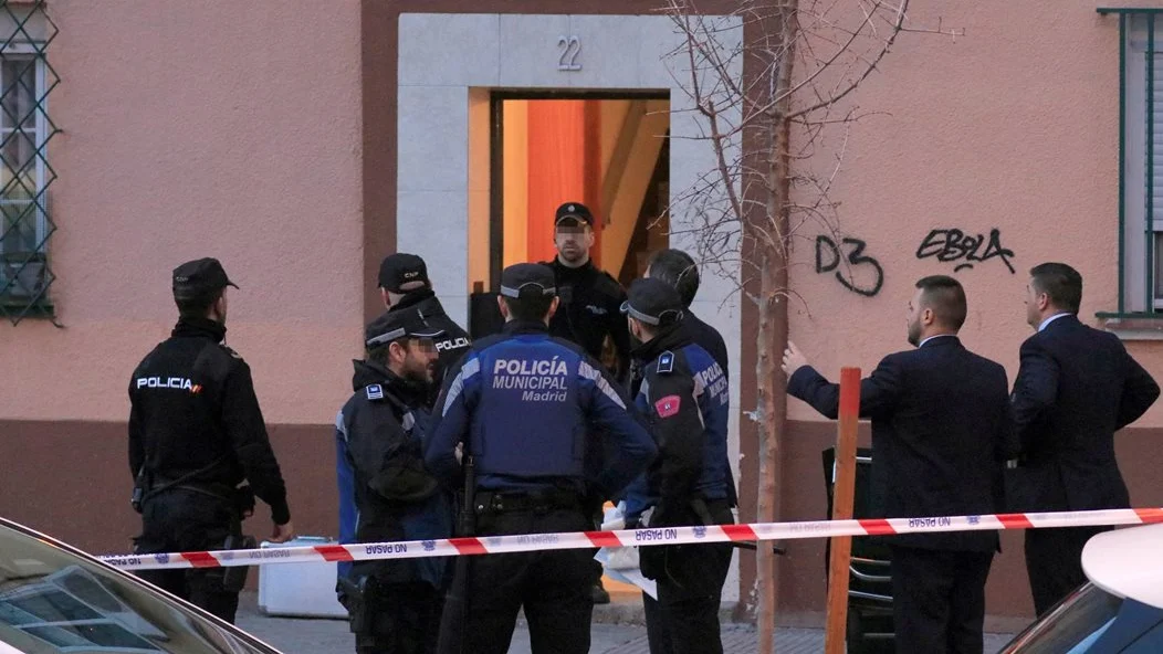 Lugar en el que se ha producido un asesinato en Madrid Lugar en el que se ha producido un asesinato en Madrid