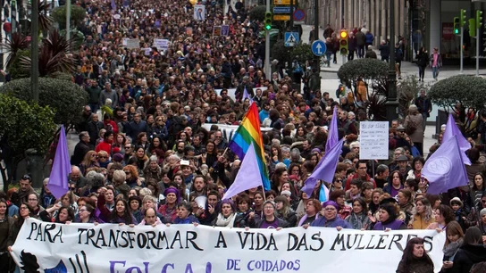 Manifestación feminista en el centro de Vigo Manifestación feminista en el centro de Vigo