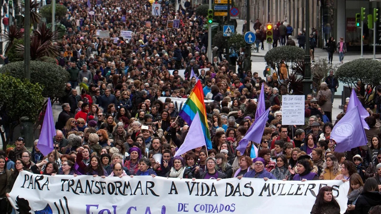 Manifestación feminista en el centro de Vigo Manifestación feminista en el centro de Vigo