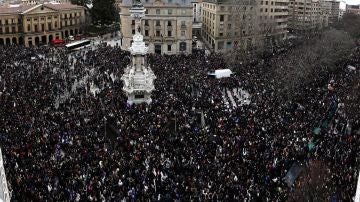 Manifestación en Pamplona durante el 8M