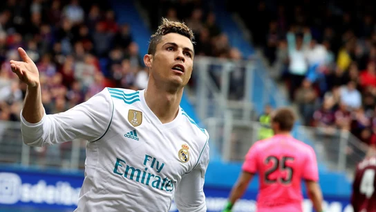Cristiano Ronaldo celebra el 0-1 en Ipurúa Cristiano Ronaldo celebra el 0-1 en Ipurúa