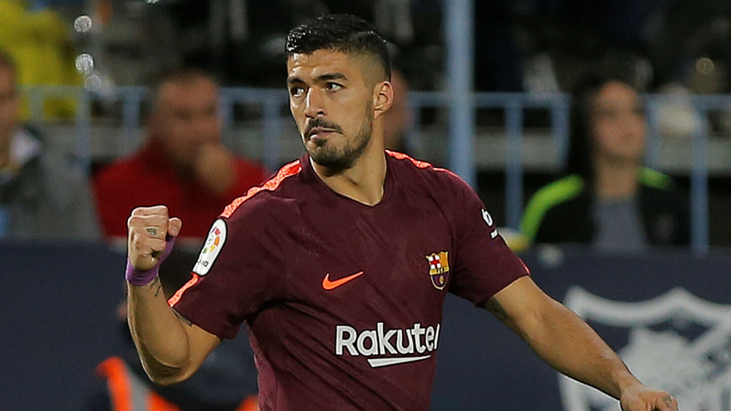 Luis Su&aacute;rez celebra un gol