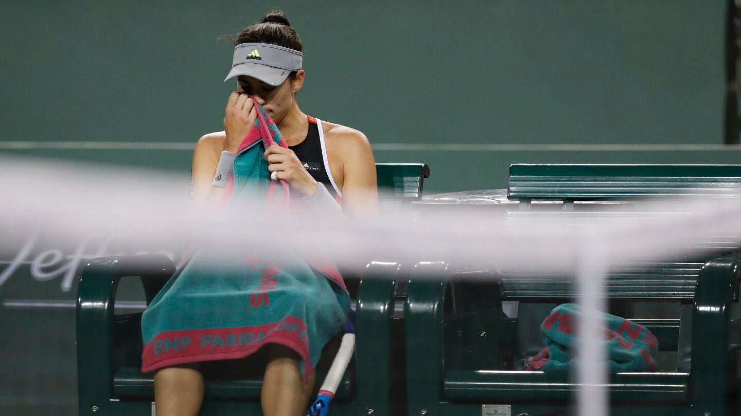 Garbi&ntilde;e Muguruza, en su partido ante Sachia Vickery