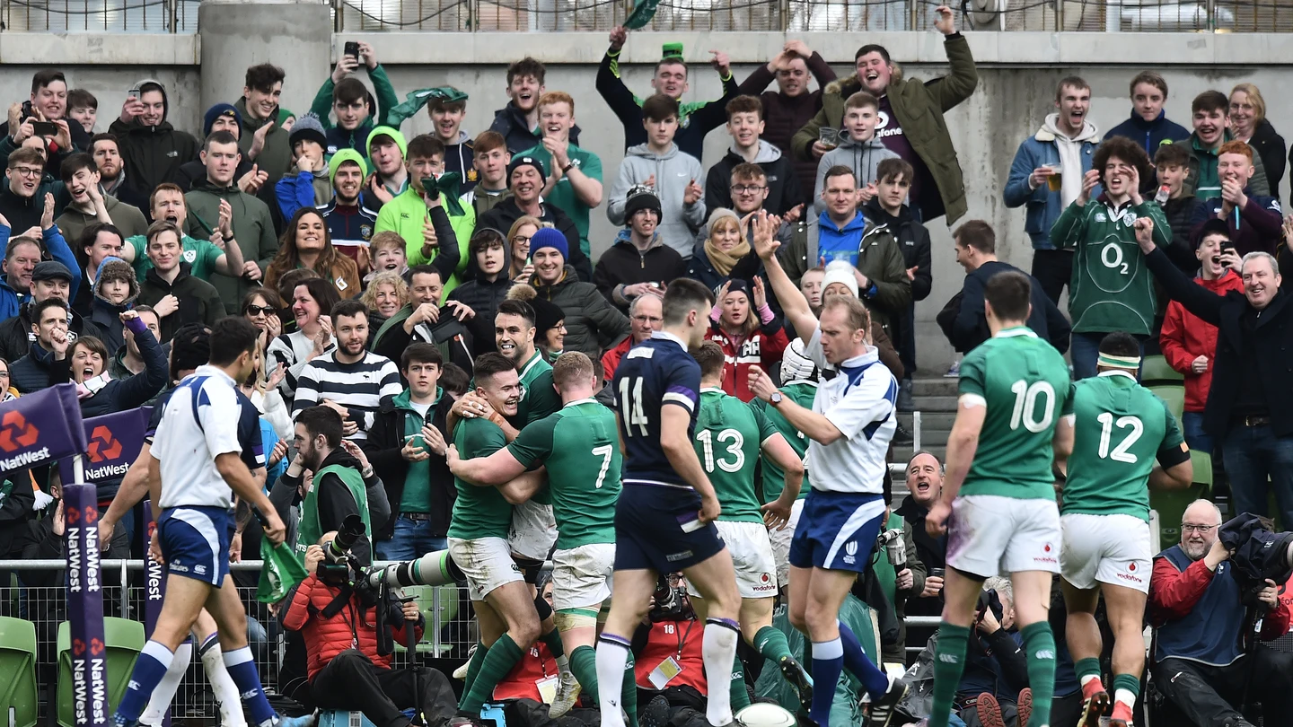 Irlanda celebra un ensayo ante Escocia Irlanda celebra un ensayo ante Escocia