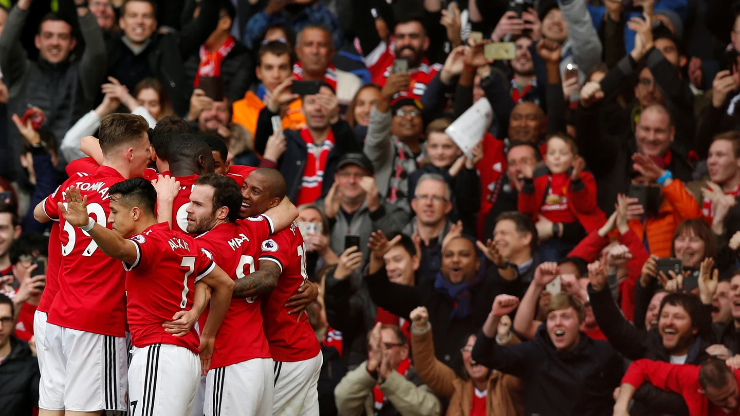 El Manchester United celebrando un gol El Manchester United celebrando un gol