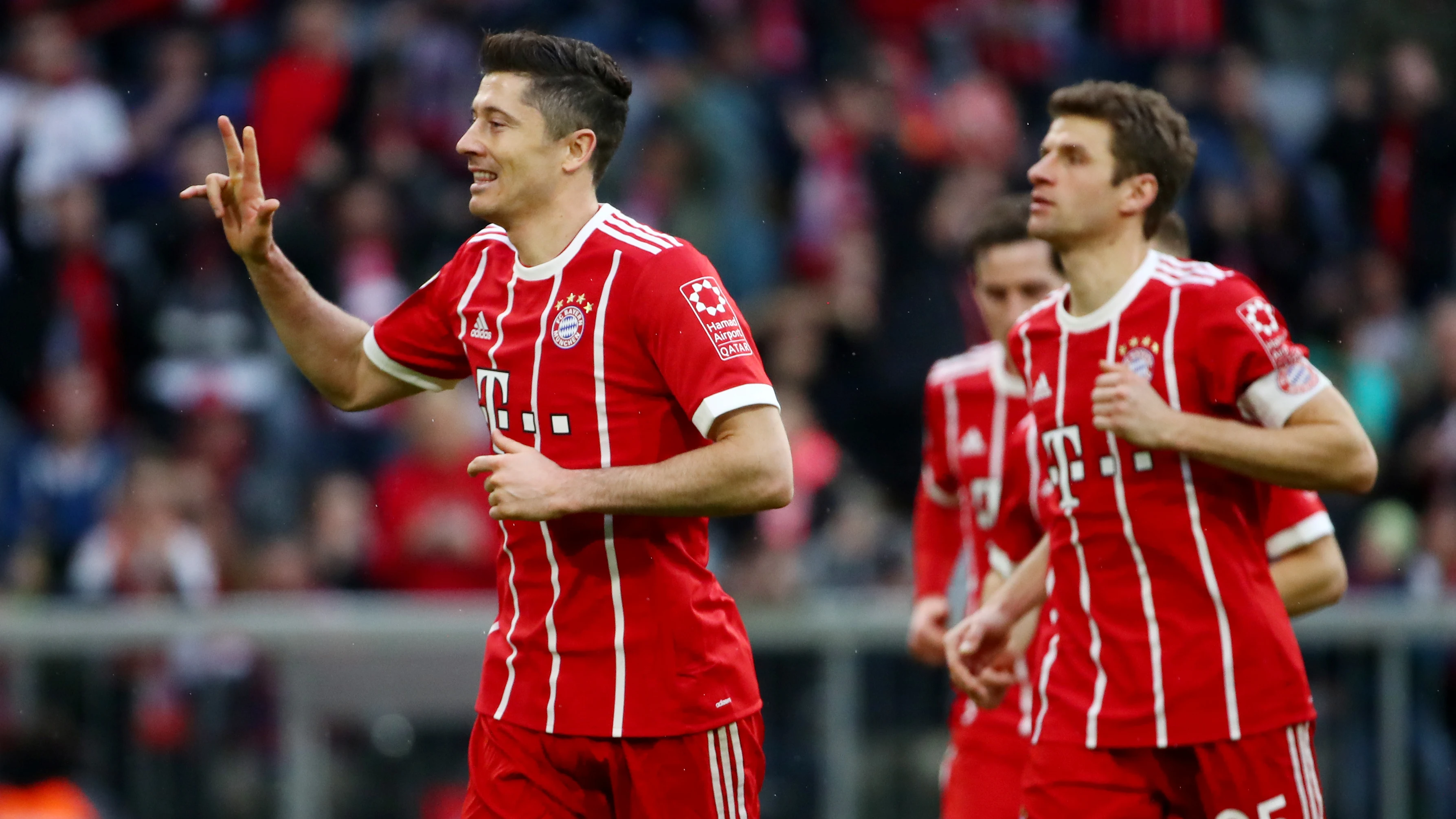 Lewandowski celebrando un gol