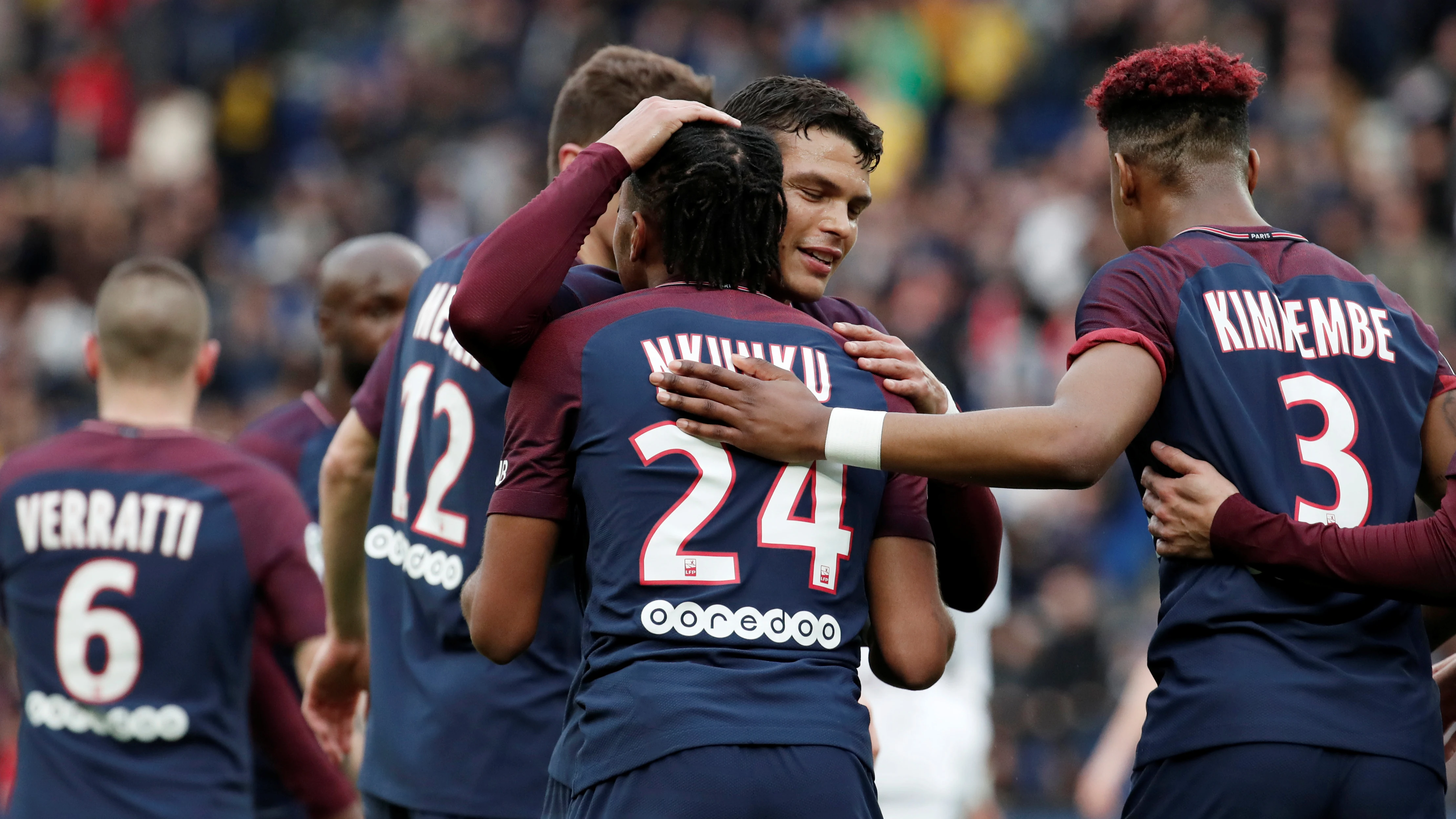 Nkunku celebrando un gol
