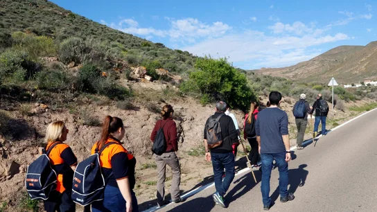 Un grupo de voluntarios peina la zona contigua al lugar de la localidad de Níjar donde desapareció Gabriel Cruz Un grupo de voluntarios peina la zona contigua al lugar de la localidad de Níjar donde desapareció Gabriel Cruz