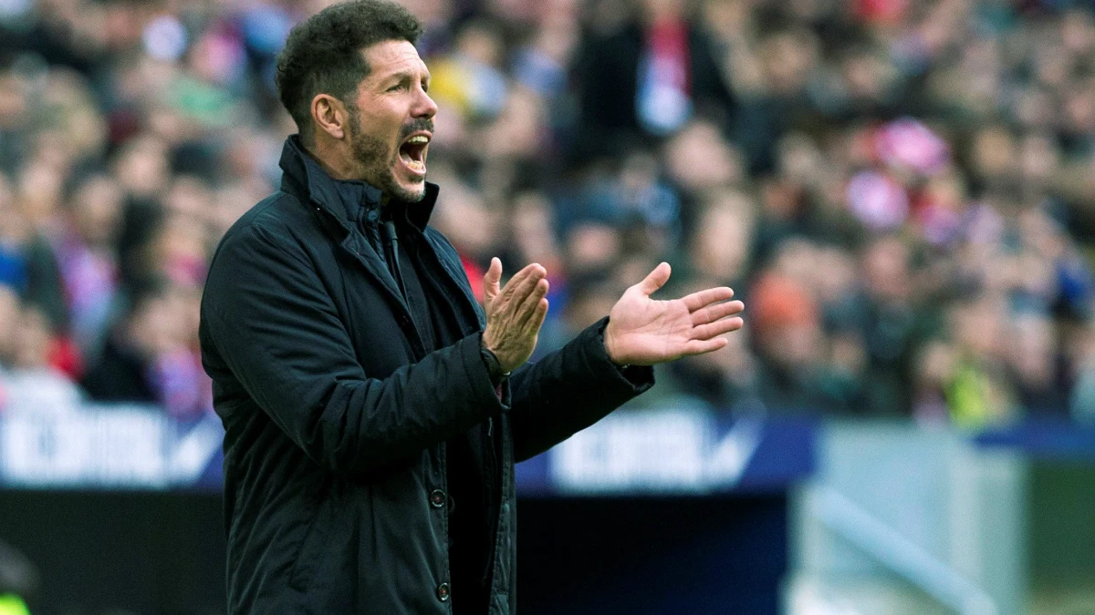 Simeone, durante un partido