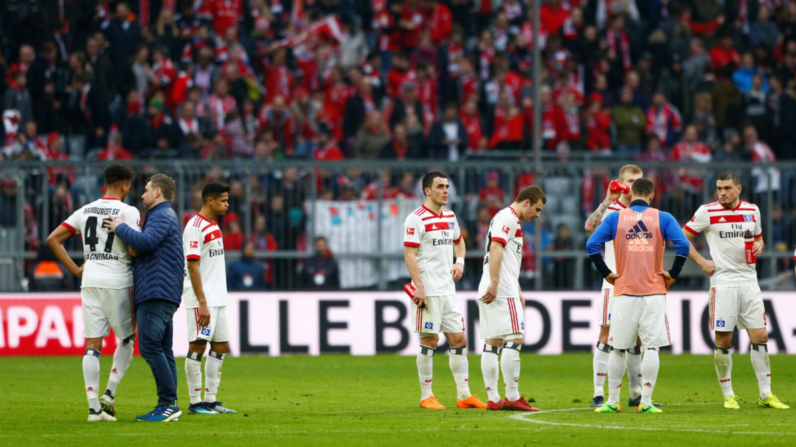 Los jugadores del Hamburgo