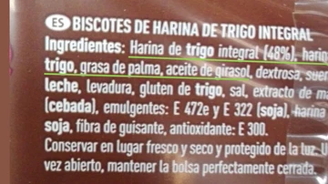 Etiqueta Biscotes de harina