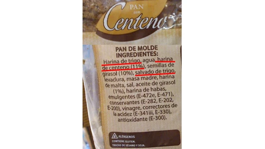 Etiqueta Pan con centeno Etiqueta Pan con centeno