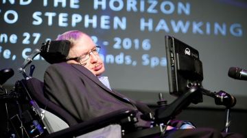 El físico británico Stephen Hawking en una intervención en el festival Starmus, en Canarias