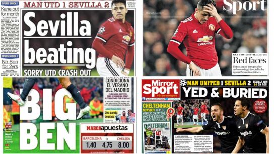 As&iacute; recoge la prensa la eliminaci&oacute;n del United a manos del Sevilla
