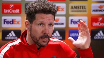 Simeone, en la rueda de prensa previa al partido contra el Lokomotiv