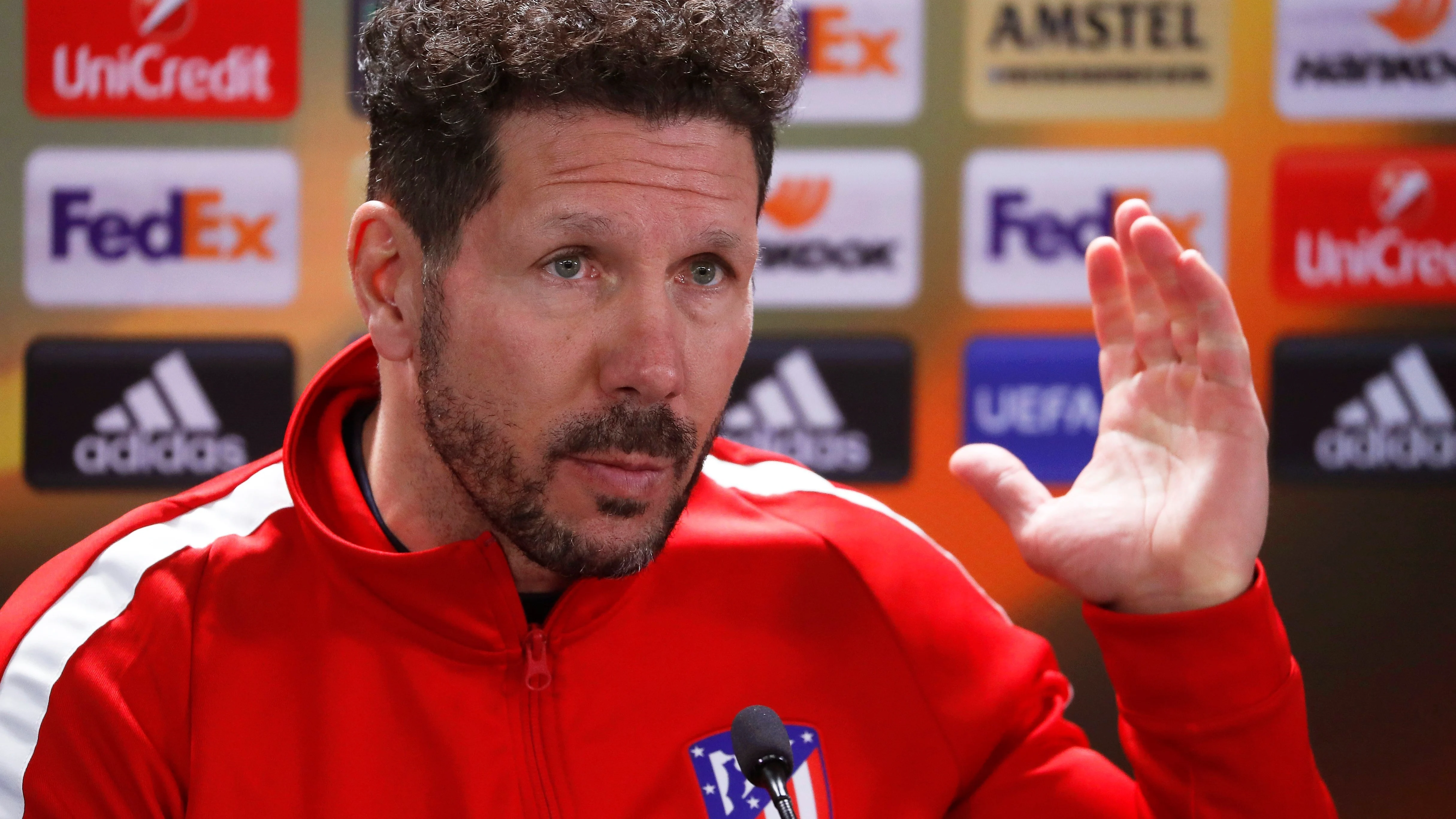 Simeone, en la rueda de prensa previa al partido contra el Lokomotiv