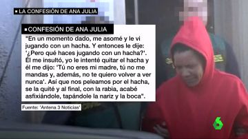 La confesión de Ana Julia Quezada: "Nos peleamos por el hacha, se la quité y al final, con la rabia, acabé asfixiándole tapándole la nariz y la boca"
