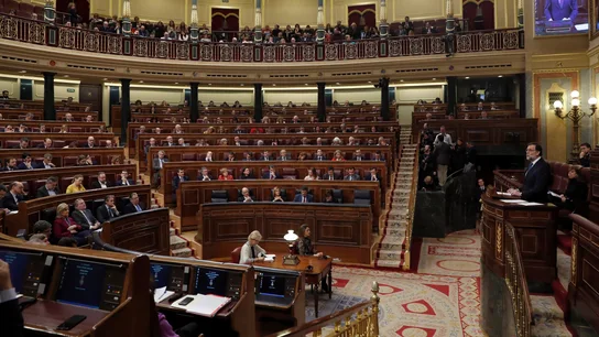 Rajoy en el pleno monográfico sobre pensiones Rajoy en el pleno monográfico sobre pensiones