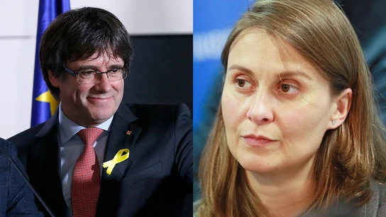 Carles Puigdemont y Meritxell Serret Carles Puigdemont y Meritxell Serret