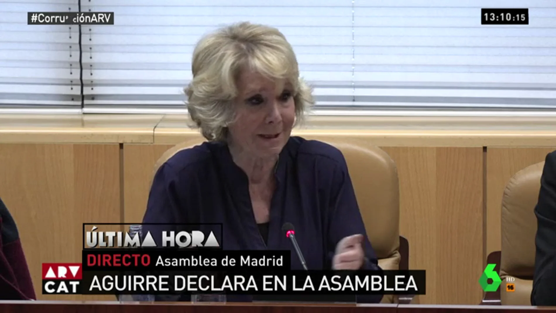 Esperanza Aguirre en la Asamblea de Madrid