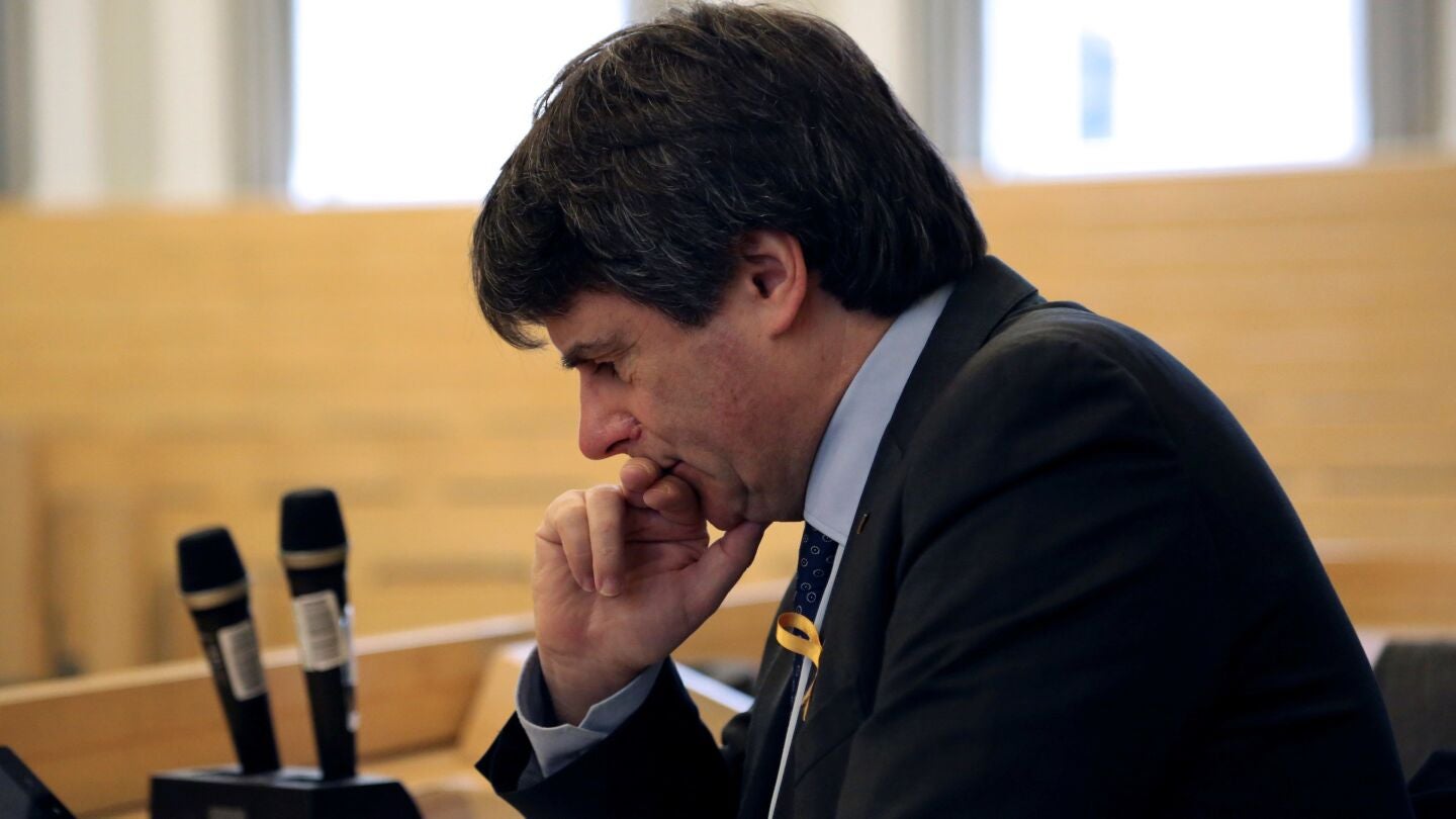 Carles Puigdemont antes de pronunciar una conferencia en la Universidad de Helsinki