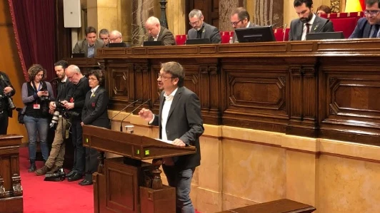 Xavier Domènch en el Parlament