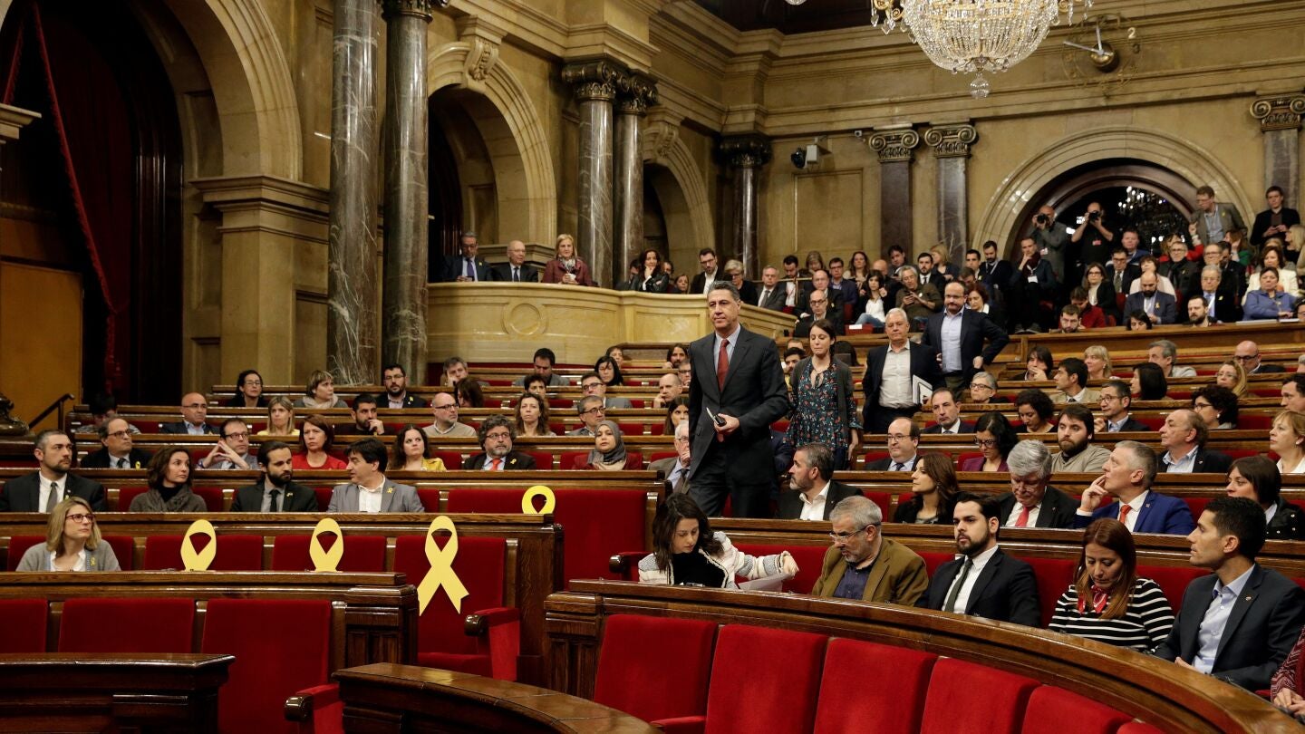 Xavier Garc&iacute;a Albiol en el Parlament de Catalu&ntilde;a