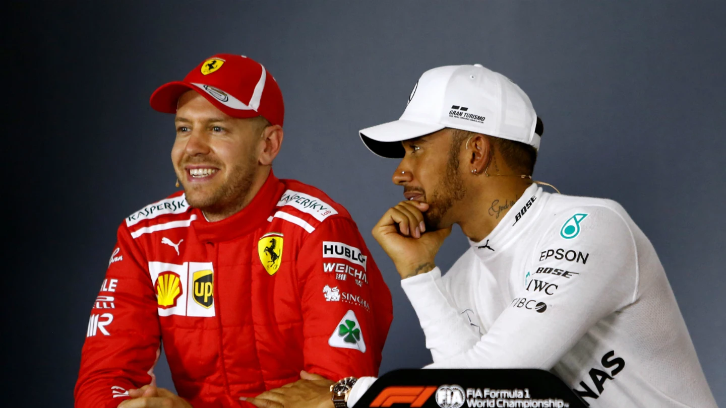 Vettel y Hamilton, en rueda de prensa Vettel y Hamilton, en rueda de prensa