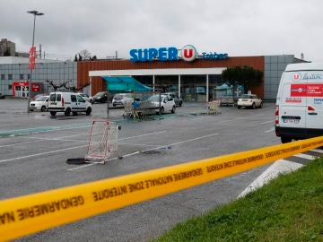 Lugar del ataque terrorista en la localidad francesa de Trèbes Lugar del ataque terrorista en la localidad francesa de Trèbes