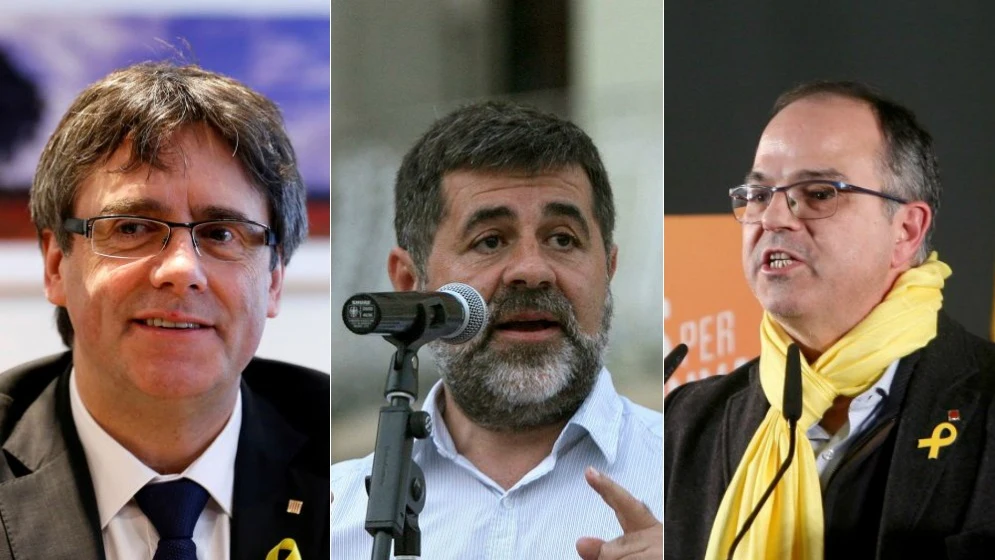 Puigdemont, Sánchez y Turull